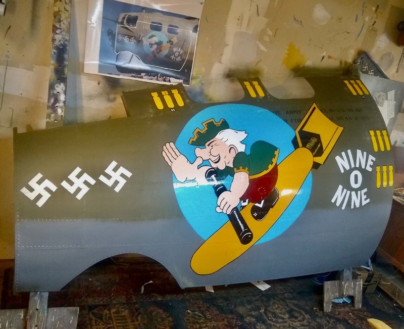 Port Nose Section of a B-17 Flying Fortress Ready for Nose Art NAP-1000 gallery