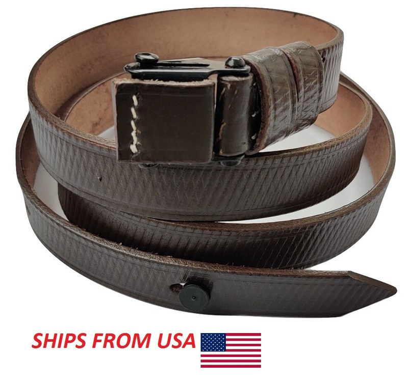 German WWII MP SMG Brown Leather Sling- Collectibles