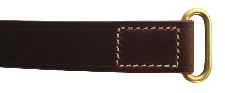 WW2 M1 Garand 1907 Oil Pull-Up Drum Dyed Copper Leather Sling-DARK BROWN gallery