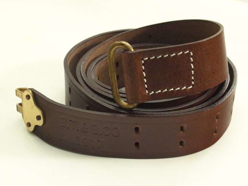 B.T.&B. CO. 1917 PREMIUM (1) M1907 leather REPRO NEW M1, M1903etc. gallery