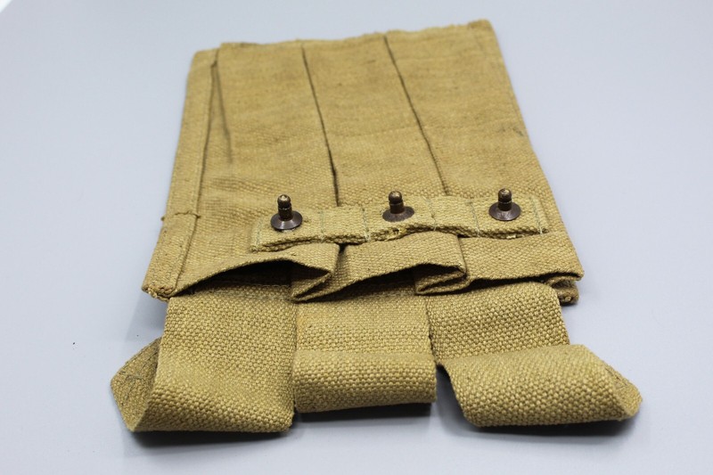 REPRODUCTION: US Army 3 Pocket Magazine Beige Canvas Pouch . FLU3338 gallery
