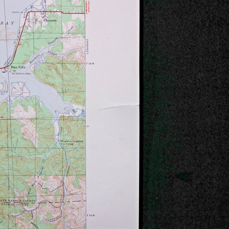 Corps of Engineers US Army Tactical Map Scale 1/62500 Military Grayland WA 1941 gallery