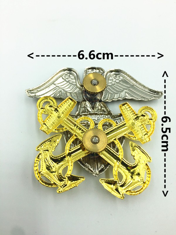 Metal large US Navy Officer Cap Badge Pin gallery