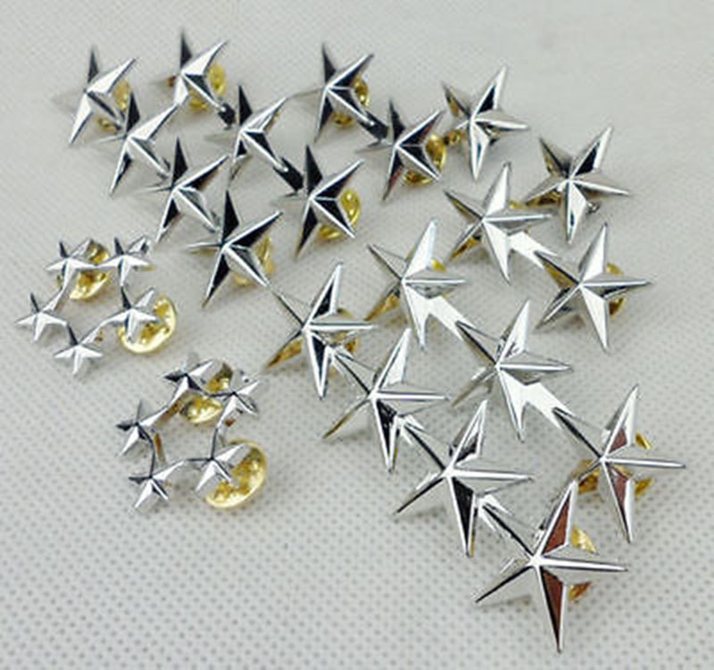 A Set WW2 US Military Army Air Force Stars General Rank Badge Pin Insignia gallery