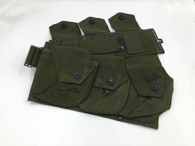 WW2 WWII US ARMY SIX CELL CANVAS BAR POUCH GREEN HIGHT QUALITY
