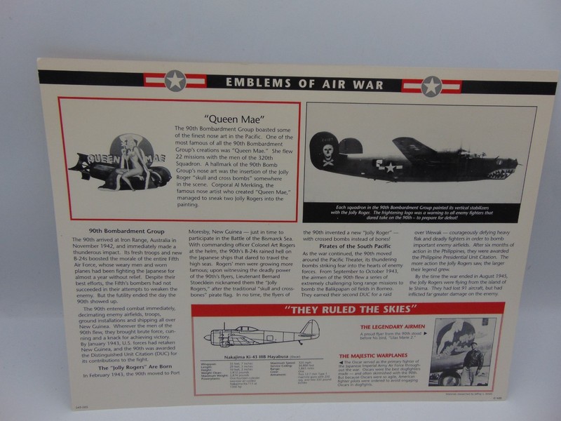 Willabee & Ward Emblems Of Air War WWII Patch 90th Bombardment Group Queen Mae gallery