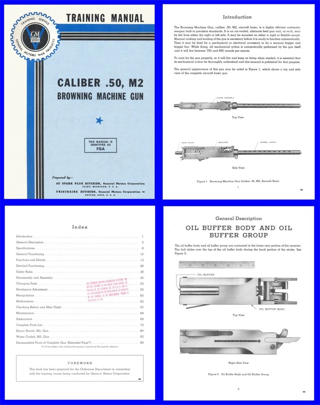 WW2 .50 Caliber M2 Browning Machine Gun Manual – on CD or USB
