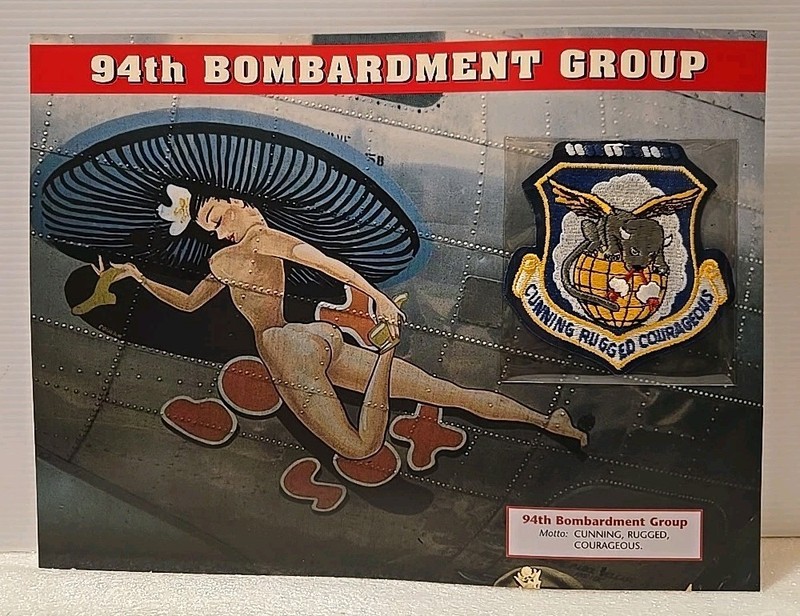 WWII Emblems Of Air War Patch 94th Bombardment Group “Cunning Rugged Courageous
