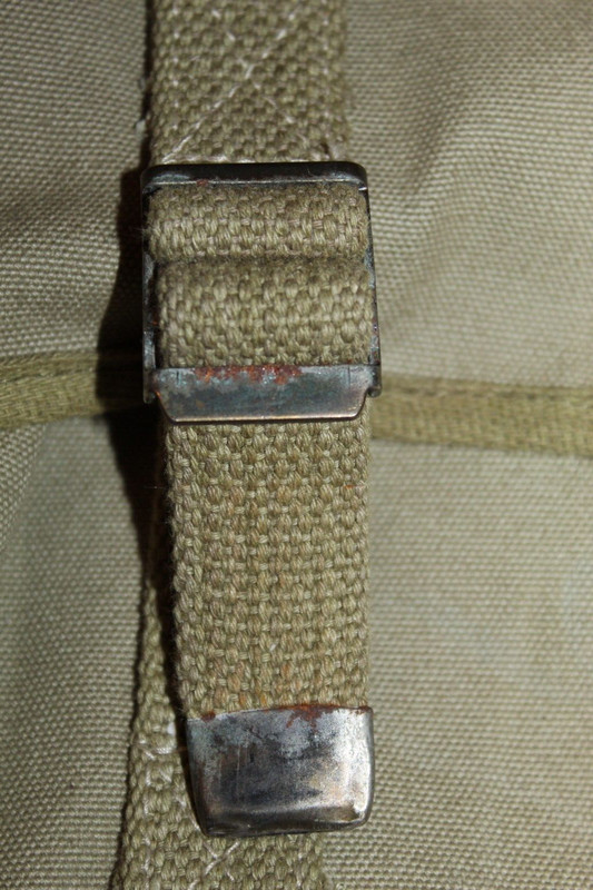 Repro WW2 U.S. Army Canvas Musette Bag, U.S. Marked & 1943 Dated, VG gallery