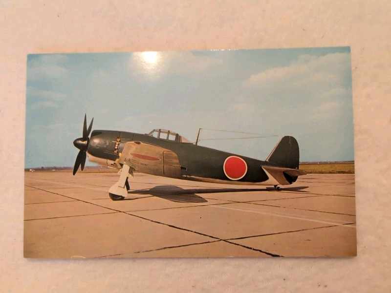 Vintage Souvenir Japanese Fighter Plane Postcard WII Air Force Museum 1960s