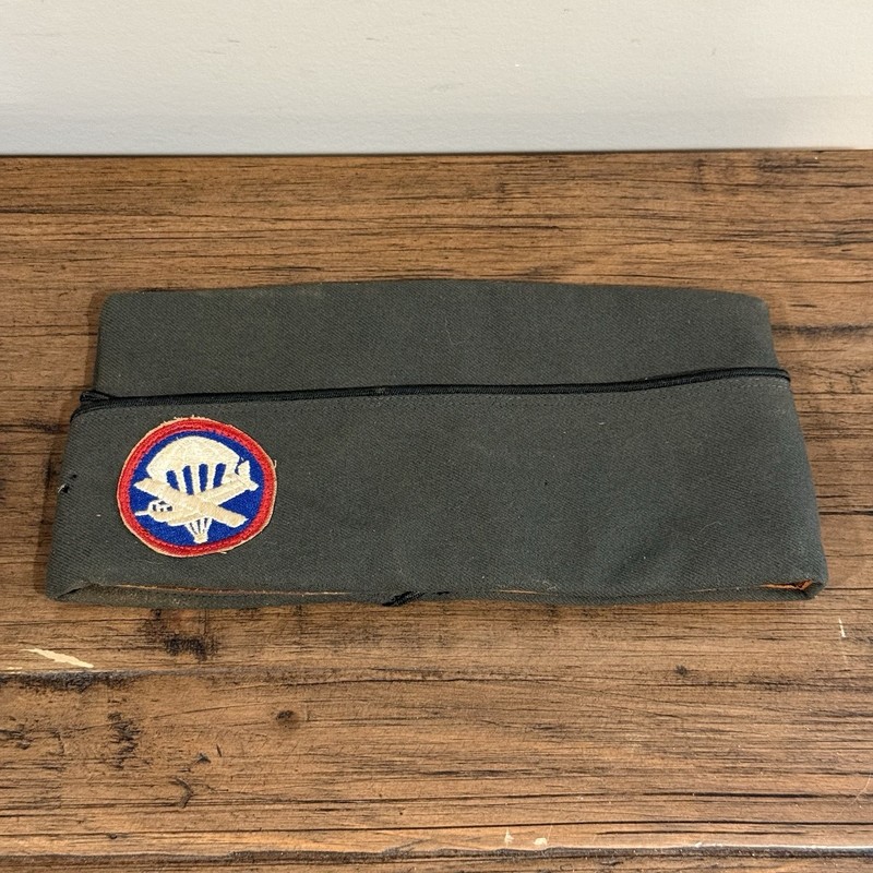 1958 US Army Paratrooper Garrison Cap 82nd Airborne Patch Waldman Size 44