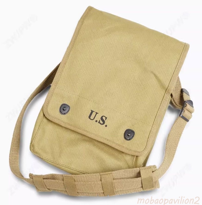WW2 US Army 1938 Map Pack Pouch Bag Canvas Strap Decoration