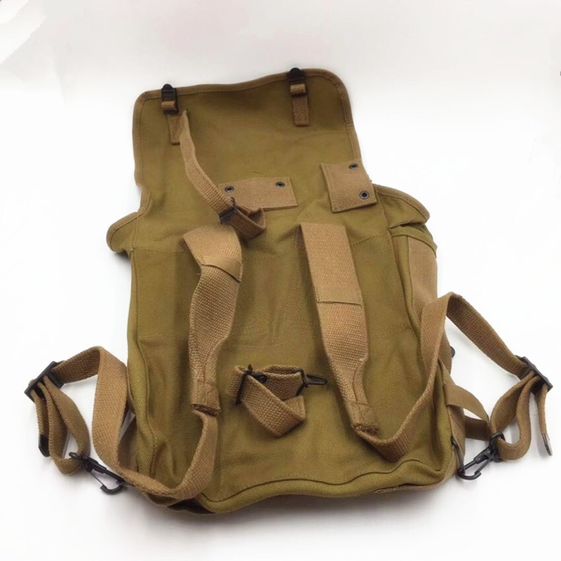 WW2 US ARMY USMC M1941 PACK COMBINATION US ARMY BELT UA X-STRAPS WITH T-SPADE gallery