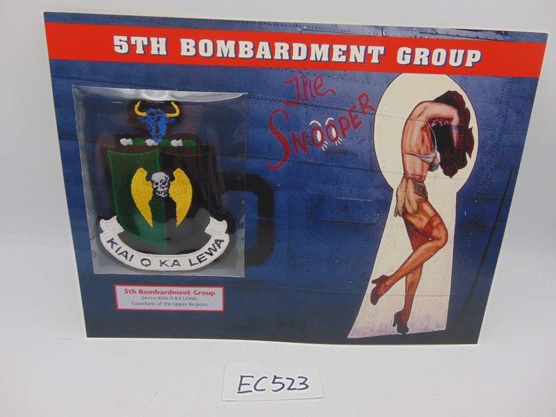 Willabee & Ward Emblems Of Air War WWII Patch 5th Bombardment The Snooper