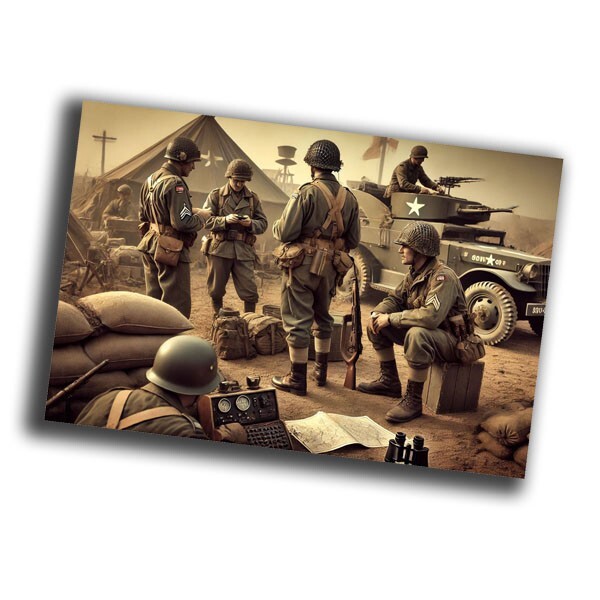 nice vintage Military History retro WW2 Photo Glossy 4*6 in E69