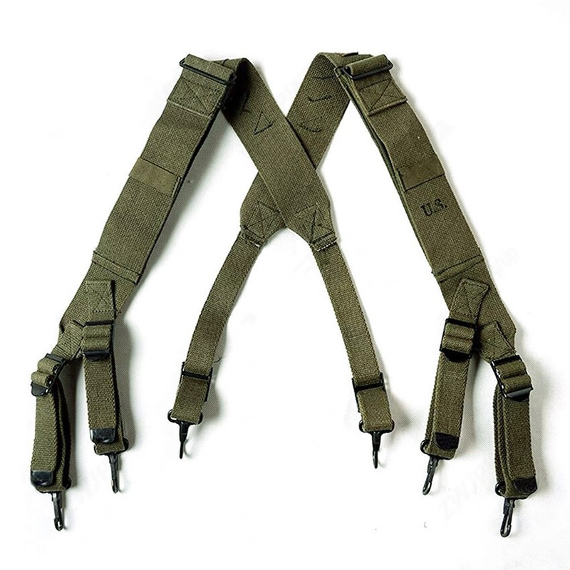 WW2 Korean War US M1945 Combat Field Pack Suspenders Shoulder Straps