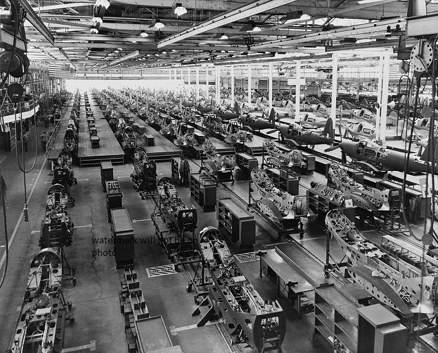 Bell Aircraft Corporation at Wheatfield, New York 8"x 10" World War II Photo 37