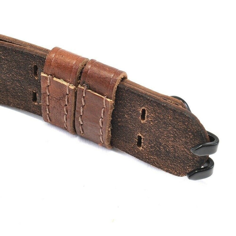M1907 LEATHER RIFLE SLING Dated 1944 M1 GARAND SPRINGFIELD Drum Dyed Leather gallery