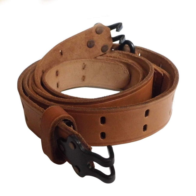 WW2 WWII US M1 RIFLE GARAND GUN M1907 M1903 LEATHER STRAP SLING BROWN