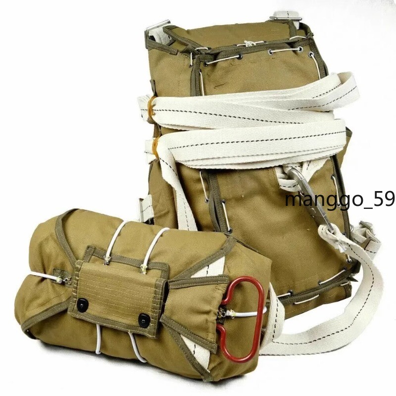 Replica WW2 Parachute Bag Airborne T-5 Parachute Army D-DAY Paratroopers Set