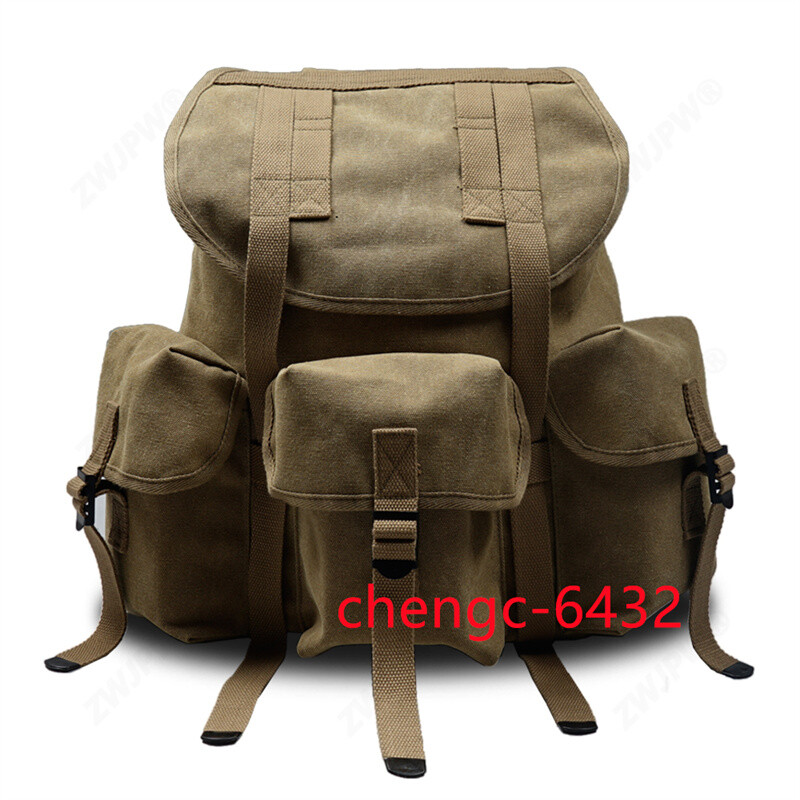 Replica WW II US Military Backpack Pouch Musette M14 Military Haversack Linen