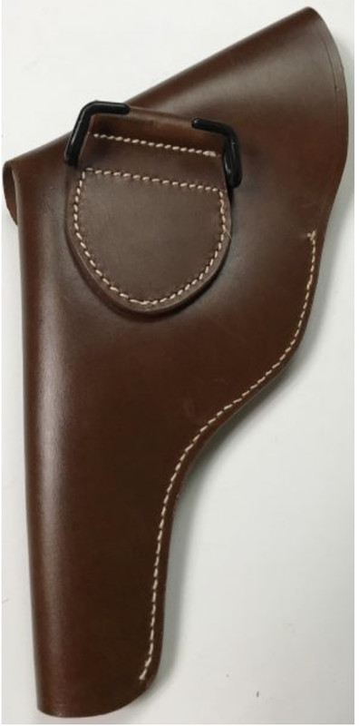 WWII US .38 SPECIAL PISTOL BELT HOLSTER W/FLAP-BROWN gallery