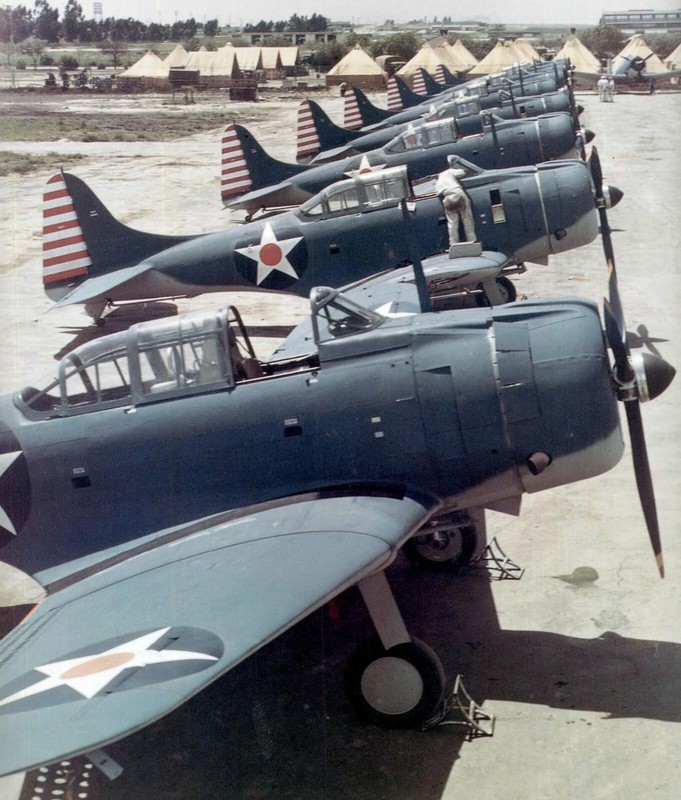 WW2 WWII Photo World War Two / US Marine SBD Dive Bombers Ewa Oahu 1941