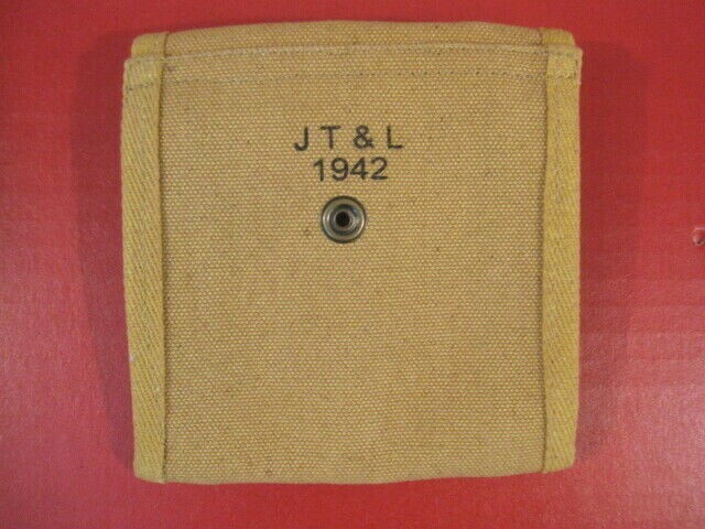 WWII M1 Carbine Khaki Color Magazine Stock Pouch Dated 1942 - Reproduction gallery