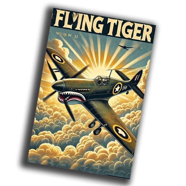 nice vintage Flying Tiger aircraft retro WW2 Photo Glossy 4*6 in δ66
