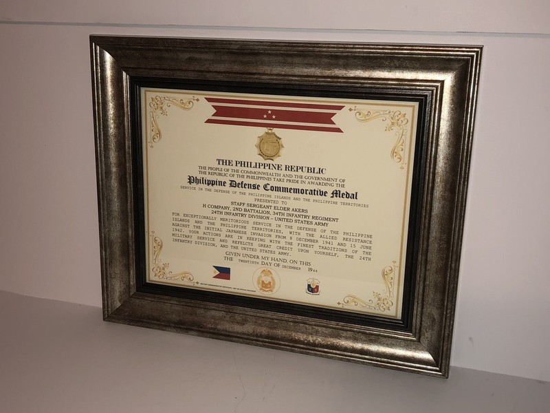 PHILIPPINE DEFENSE COMMEMORATIVE CERTIFICATE [WW2] ~ Type 1 Free Custom Printing gallery