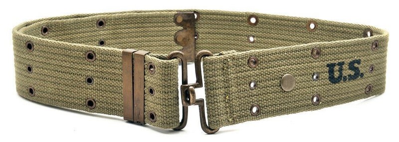 WW2 U.S. M1936 Pistol Belt LT OD marked JT&L 1943 will fit 25"- 45" waist