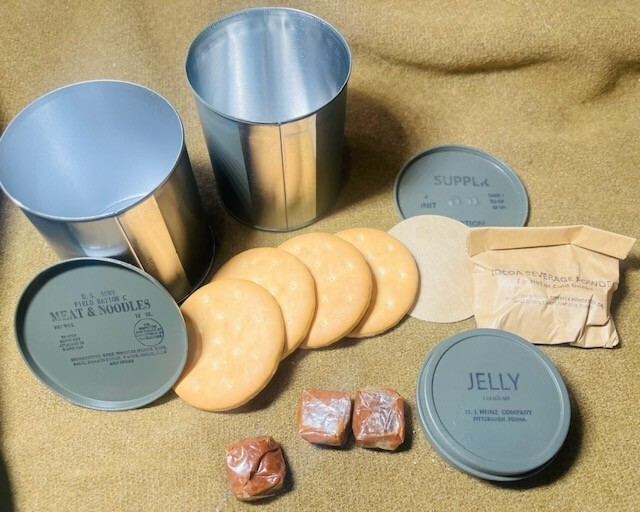 Late WWII OD C Ration SUPPER – Fully Edible, Reusable Historically Accurate