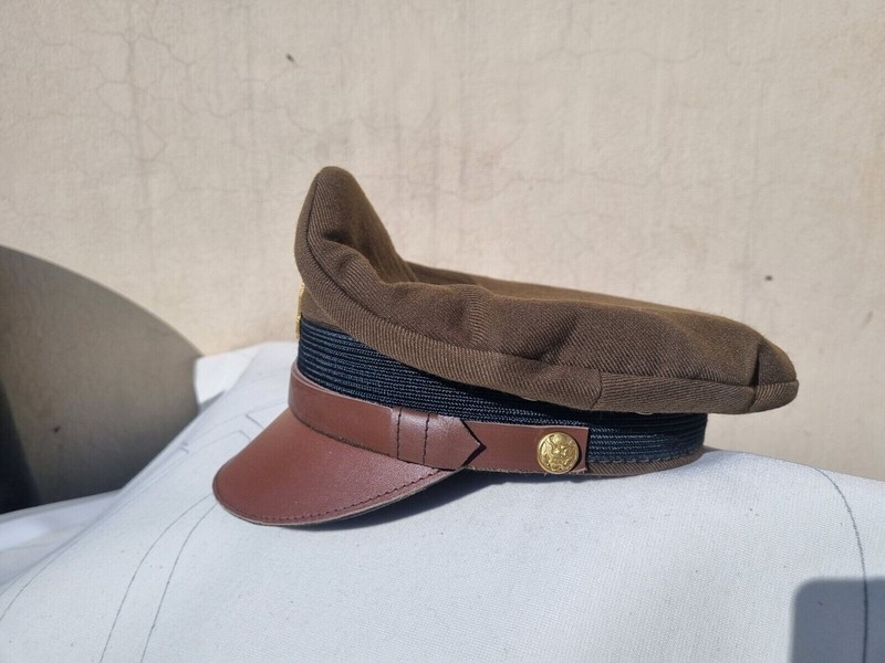 U.S. WWII Officer Visor Crusher Cap: Winter (OD Green)- All Size gallery