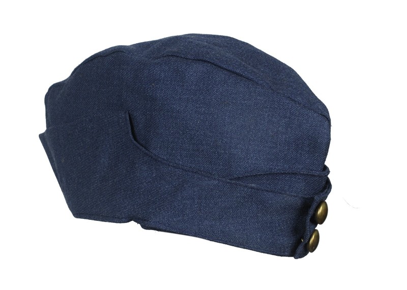 WWII British Military Cap 1940 Chip Hat Uniform Blue Kings Crown Side Cap(59 CM)
