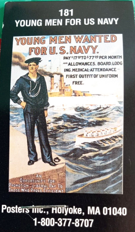 Lot of (4) Historic 1940's Reproduction Posters 3 Diff. Navy 1 War Bonds Sealed! gallery