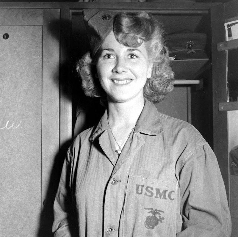 WW2 Photo WWII Portrait of Female US Marine MCWR 1944 USMC World War Two / 1455