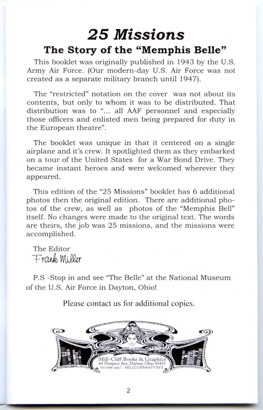 Memphis Belle Book 25 Missions The Story of the Memphis Belle B-17 Bomber WW II! gallery