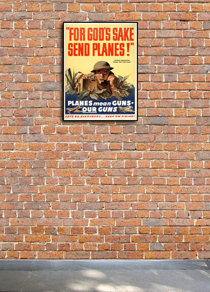 “For God's Sake Send Planes!” Vintage Style 1942 World War 2 Poster - 24x32 gallery