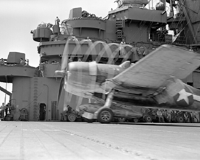 U.S. Navy Grumman F6F-3 Hellcat USS Lexington 8X10 WW2 WWII Photo 742