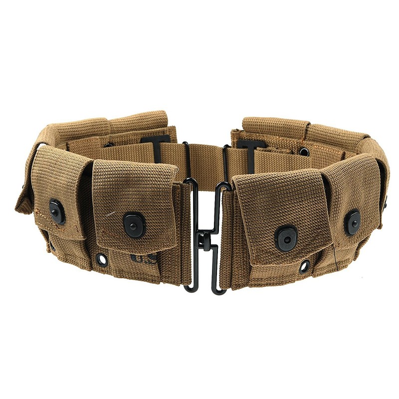 WWII 2 US MILITARY ARMY NAVY AIR FORCE USMC GARAND M-1923 CARTRIDGE BELT