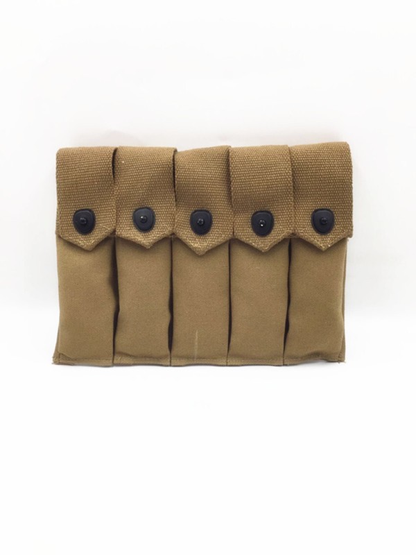 Repro WWII WW2 US ARMY Military Thompson 5 Cell 20rd Magazine Pouch Ammo Bag