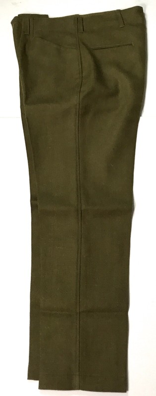 WWII US M1937 WOOL COMBAT FIELD STRAIGHT LEG TROUSERS- SIZE LARGE 36 WAIST gallery