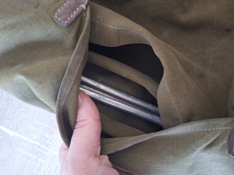 Equipment bag Wehrmacht 2. WWII Militaria Strap Leather Garment Bag Sack gallery