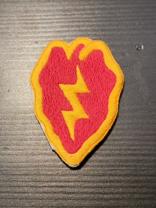 Reproduction WW2 US Army 25 Infantry Division ID Patch Hand Embroidered 272