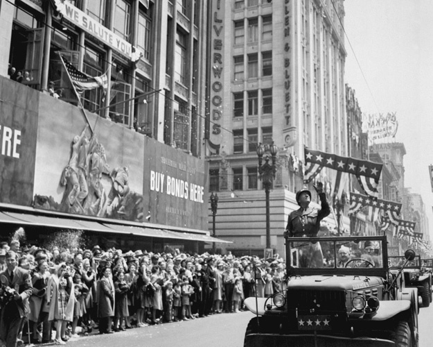 1945 General GEORGE S PATTON Glossy 8×10 Photo World War II Print Welcome Home!