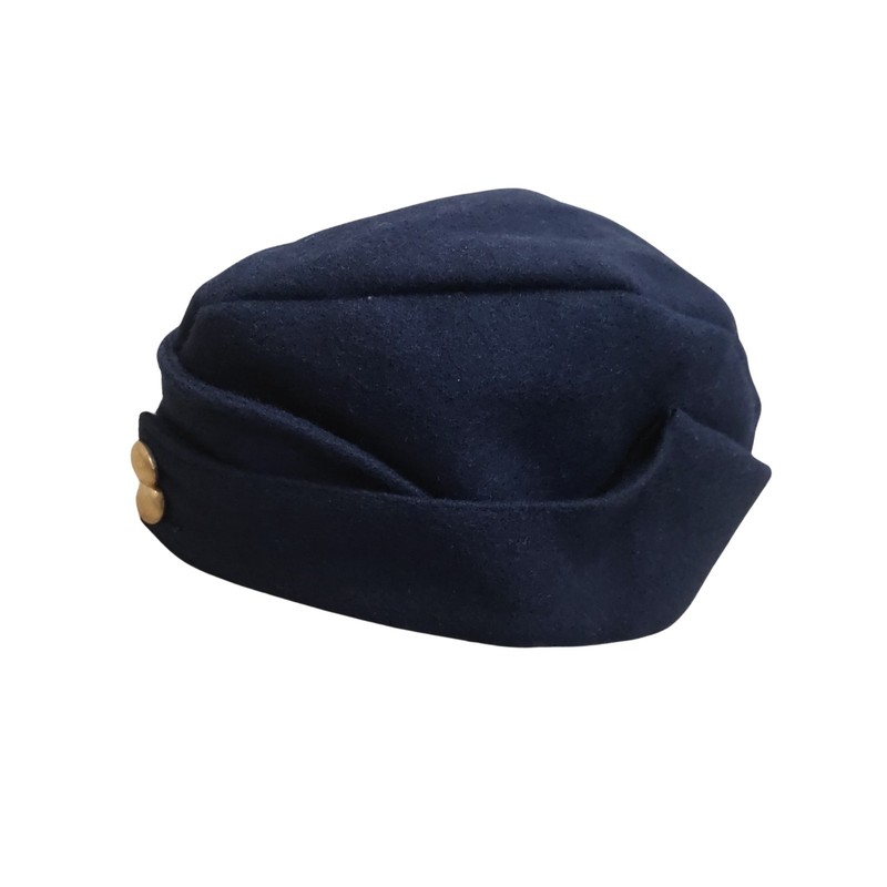 WWII British Military Cap 1940 Chip Hat Uniform Blue Kings Crown Side Cap(56 CM) gallery