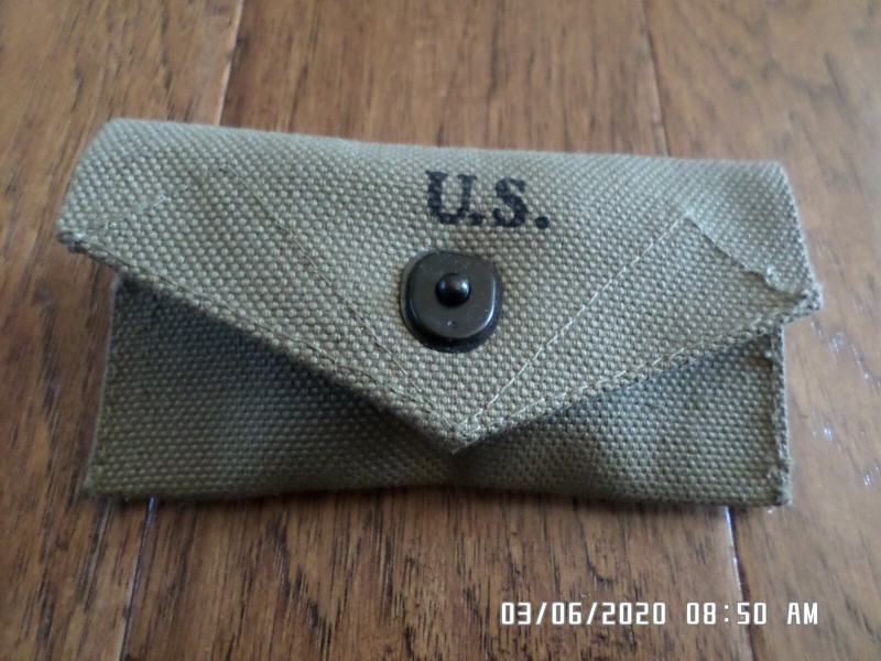 WWII U.S MILITARY FIRST AID PACKET POUCH M-1924 NEW REPRODUCTION