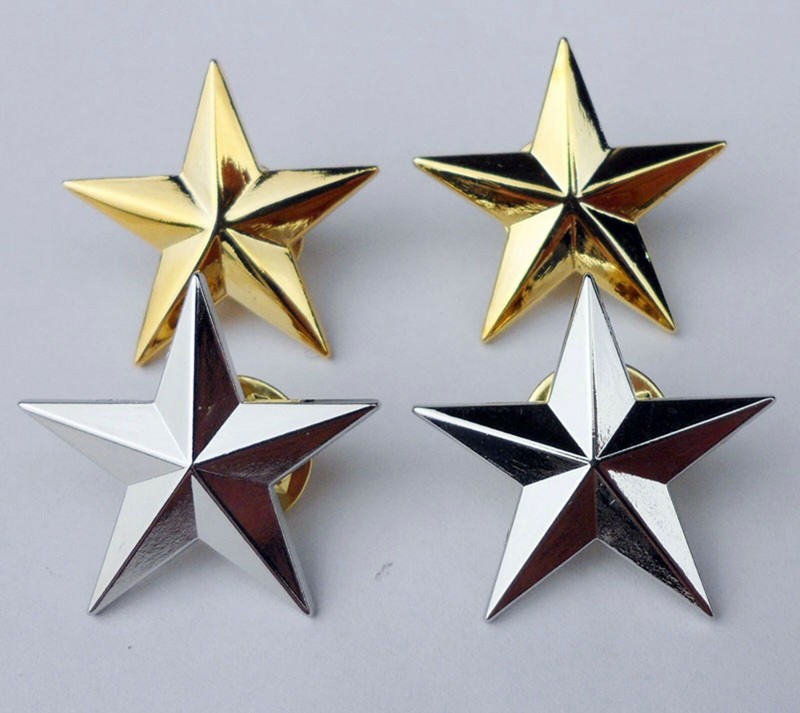 US Army Air Force US Navy One Star Rank Badge Pin Insignia TWO PAIR-US147 gallery