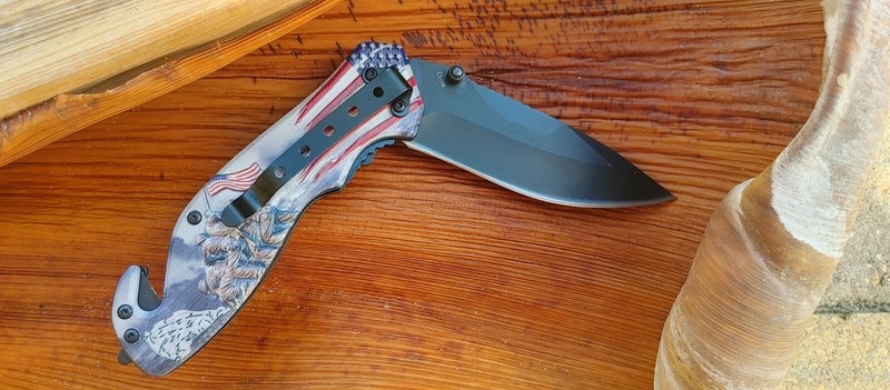 8” Patriotic Battle of Iwo Jima Tactical Pocket Knife gallery