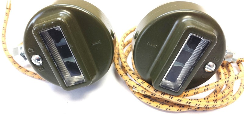 willys MB ✅(A1436-A1437) Military CB CatEye Blackout Grill Marker Lights Set gallery